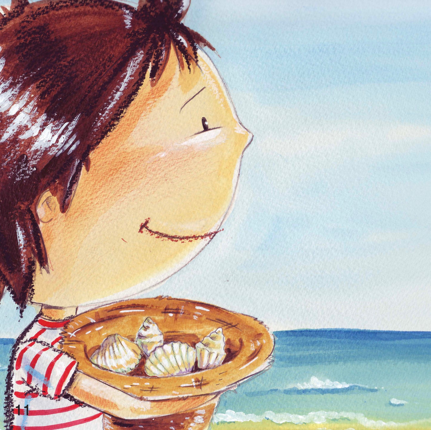 راشد على شاطئ البحر