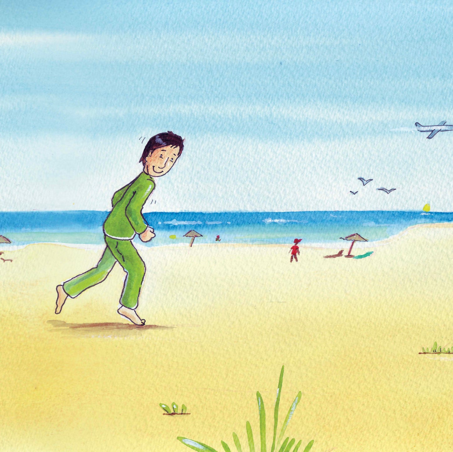 راشد على شاطئ البحر