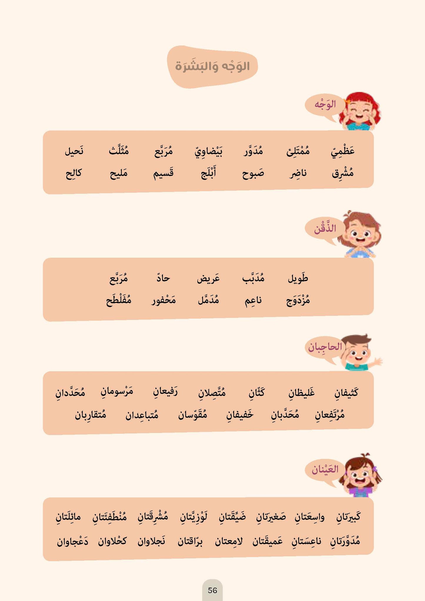 معجم الكلمات والعبارات الوصفية: لطلبة المدارس